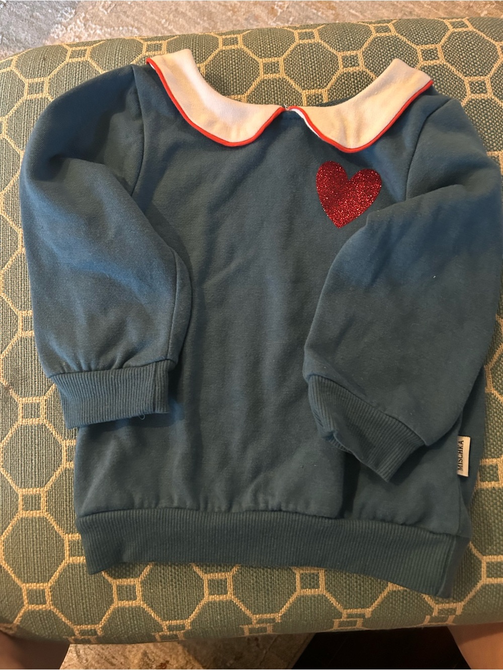Badgley Mischka Toddler Navy, White & Red Trim Two Piece outfit 18-24M